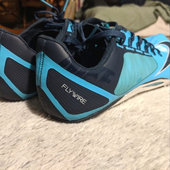 Nike Flywire Track Spikes Baby/Navy Blue Men's 10.5 Size Shoes - Picture 5 of 11